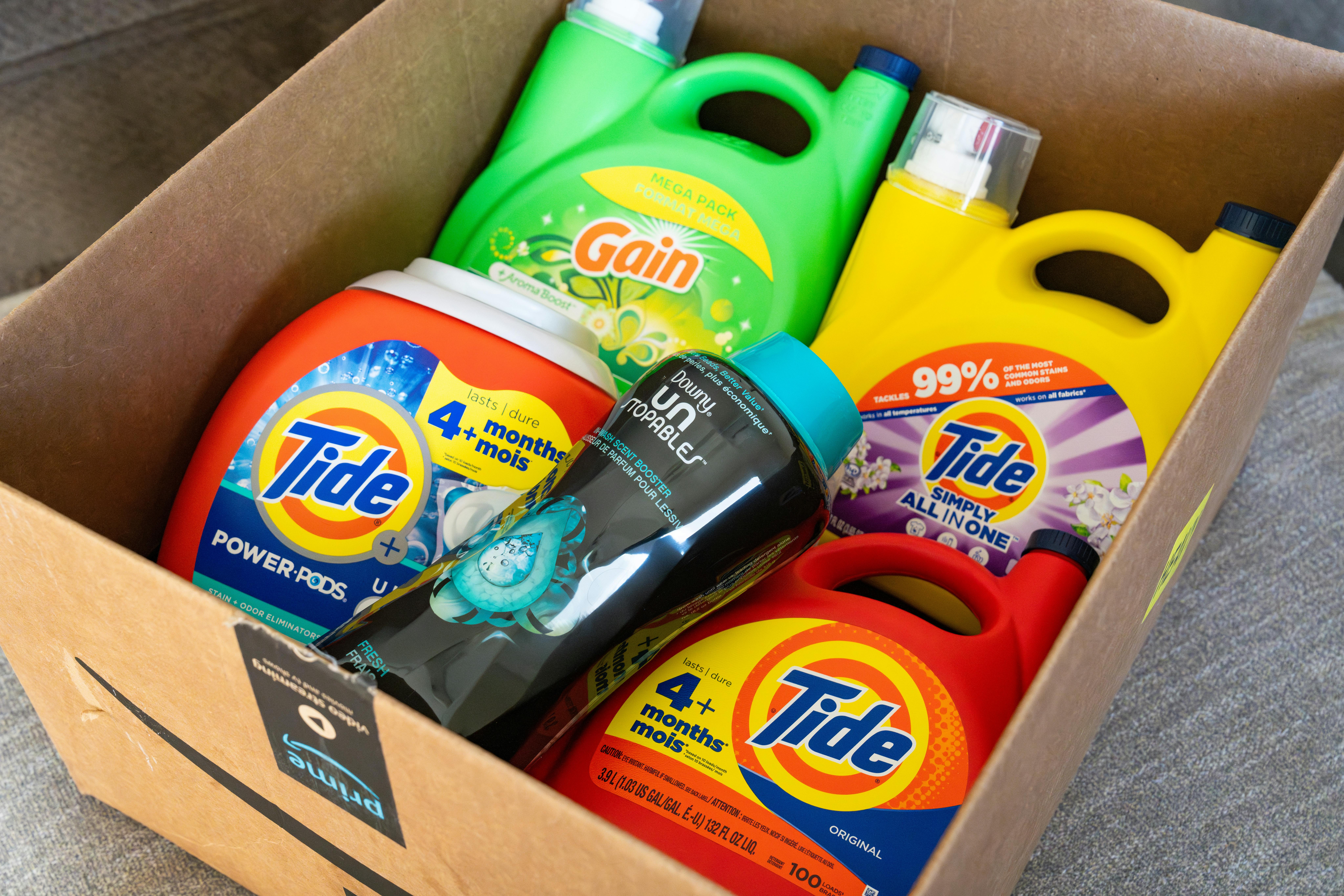 P&G products in Prime box