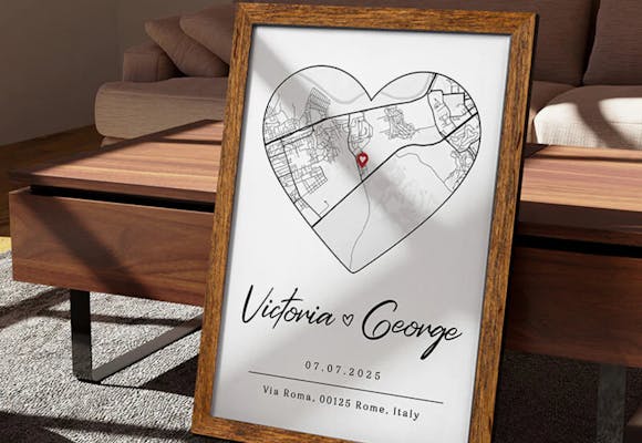 Custom Memory Map Wall Frame, as Low as $23 Shipped at GiftShire