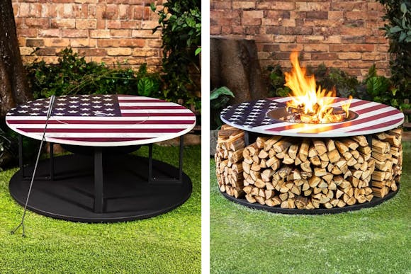 Wood-Burning Fire Pit With Log Storage, Now $179 at Lowe's (Reg. $329)