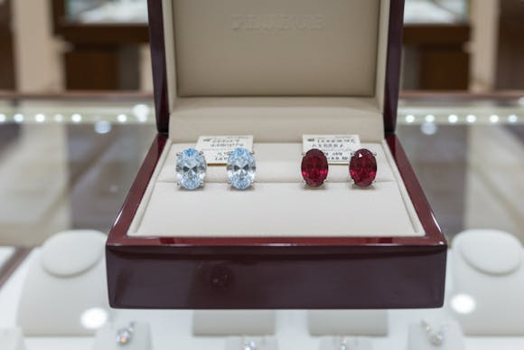 2-Carat Oval Gemstone Stud Earrings, Only $17.97 at SuperJeweler