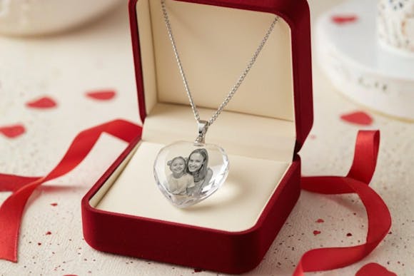 Get a 3D Photo Heart Crystal Necklace for $21 Shipped at GiftShire
