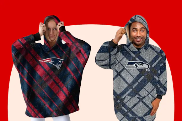 NFL Sherpa Flannel Hoodie Blankets, Only $30 Shipped With Prime