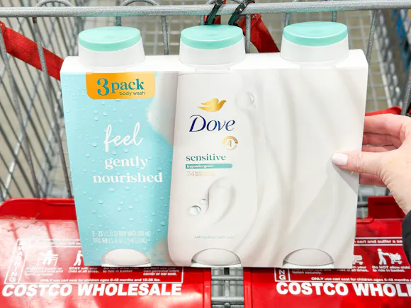 Earn 3,750 Fetch Points on the Dove Sensitive Body Wash 3‑Pack at Costco