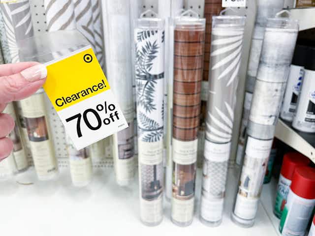 Peel & Stick Wallpaper Clearance, 70% Off at Target (In Store Only) card image