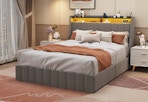 lowes upholstered bed frame