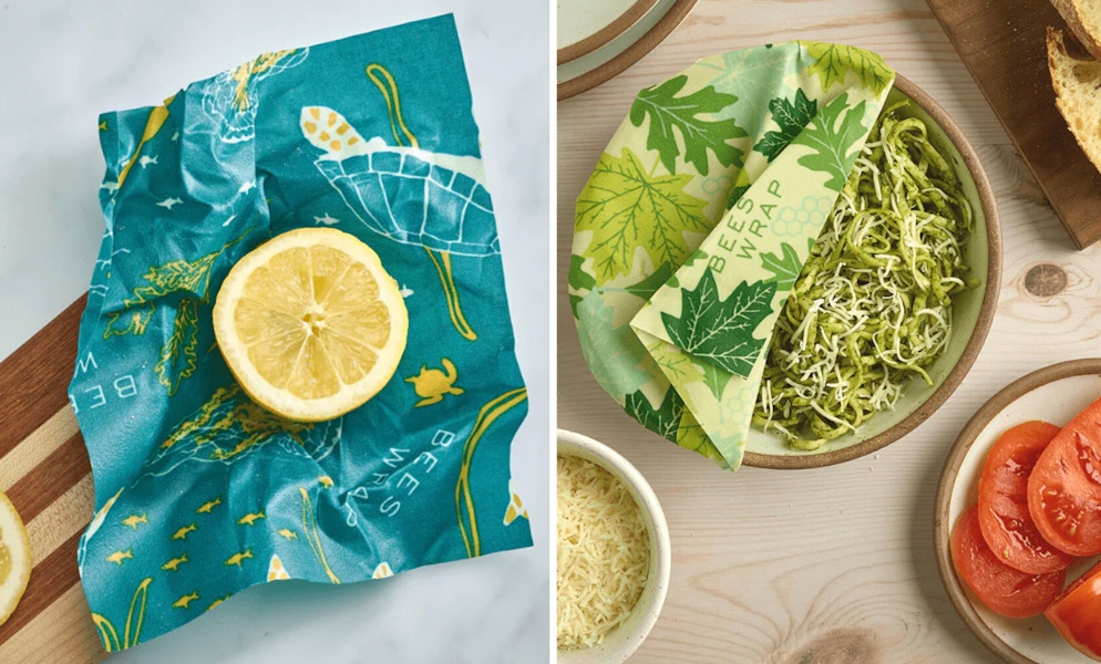 bees wrap food wrap products with lemon and pasta