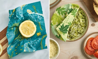 bees wrap food wrap products with lemon and pasta