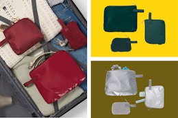 3 Open Story Toiletry Kit and Bag Set side by side