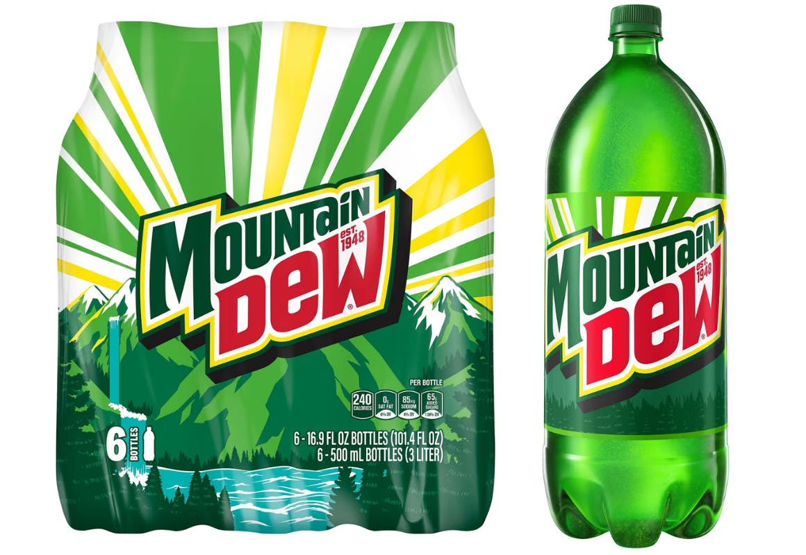 4 Mountain Dew Soda Products