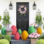 Flocked Easter Eggs 3-Pack