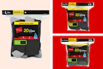 3 stock images of Hanes men's socks (20-packs)