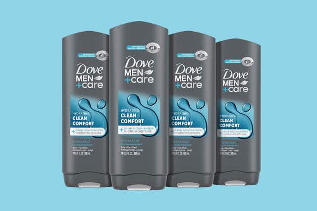 Dove Men+Care Body Wash, as Low as $3.44 per Bottle on Amazon card image