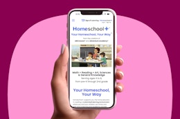 homeschool+ app in hand