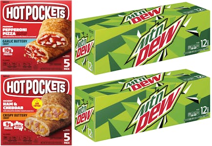 2 Hot Pockets + 2 Mountain Dew