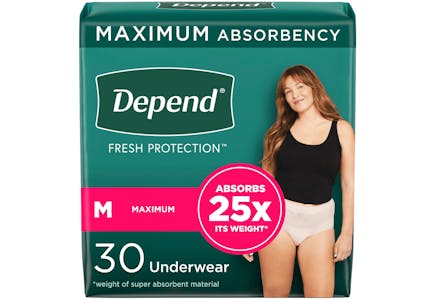 Depend Incontinence Underwear