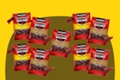Nine packs of Jack Link's Beef Jerky in regular and teriyaki flavors