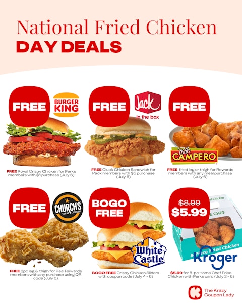 National Fried Chicken Day Deals
