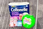 cottonelle toilet paper, gain flings, neutrogena moisturizer, natures bounty vitamins, and cvs pain reliever in a cart
