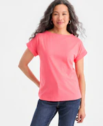 Women's Trapunto Knit Boat-Neck Top