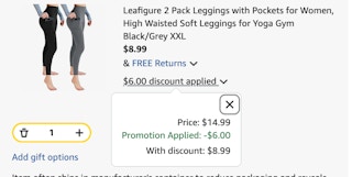 leggings Amazon receipt