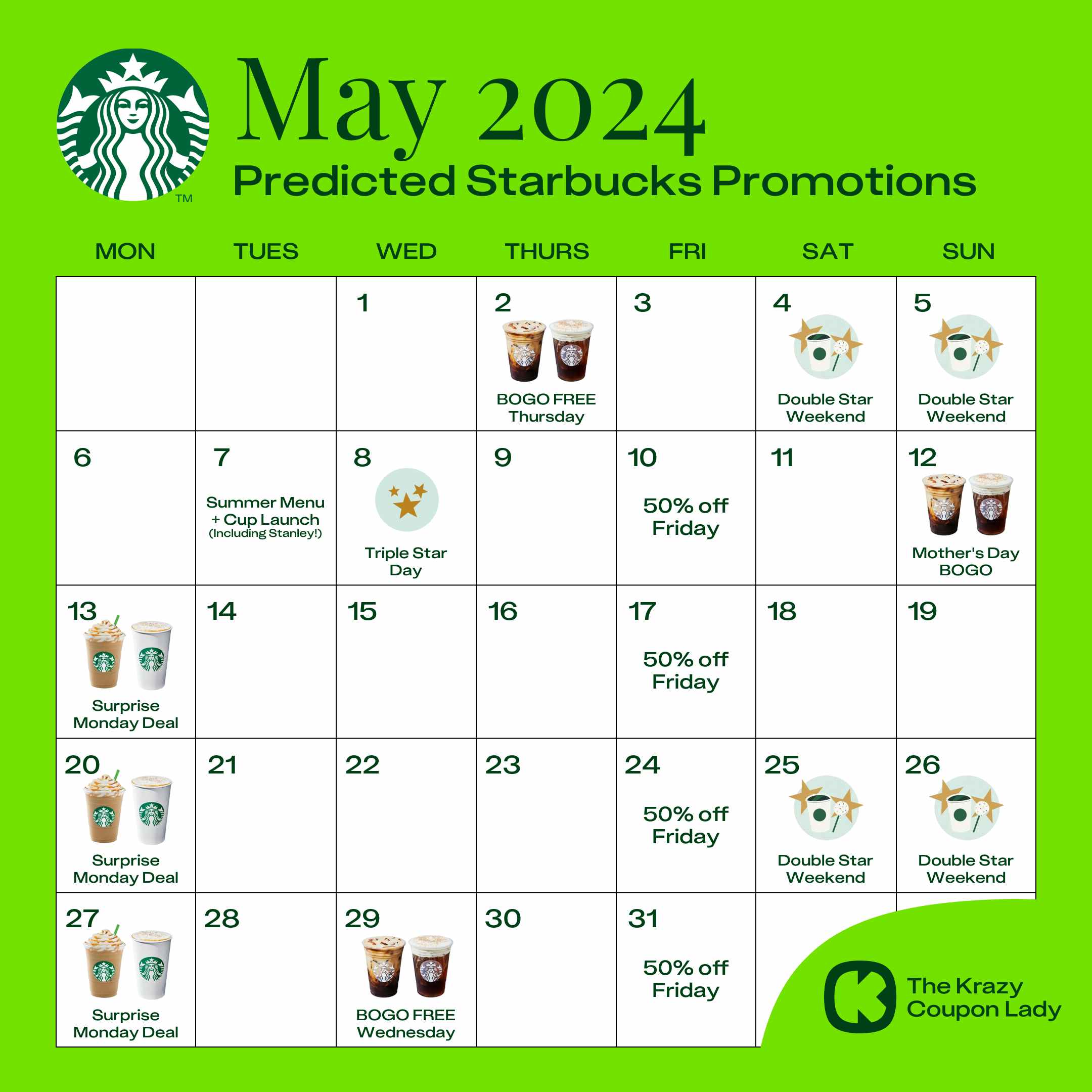 Starbucks Promotions May 2024 (Predicted)