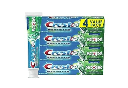 Crest Toothpaste 4-Pack