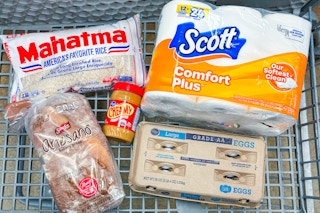 grocery essentials deals in shopping cart