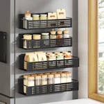 SONGMICS Magnetic Spice Rack 4-Pack