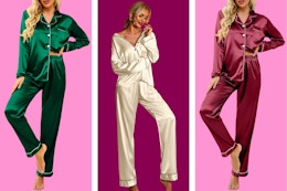 Get a 2-Piece Women's Satin Pj Set for Just $23 at Walmart (Reg. $37) card image