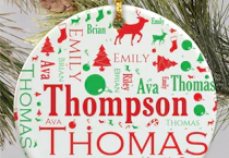 Word Art Personalized Ornament