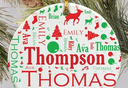 Word Art Personalized Ornament
