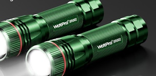 two green flashlights