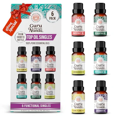 GuruNanda Essential Oils, 6 ct 10 mL