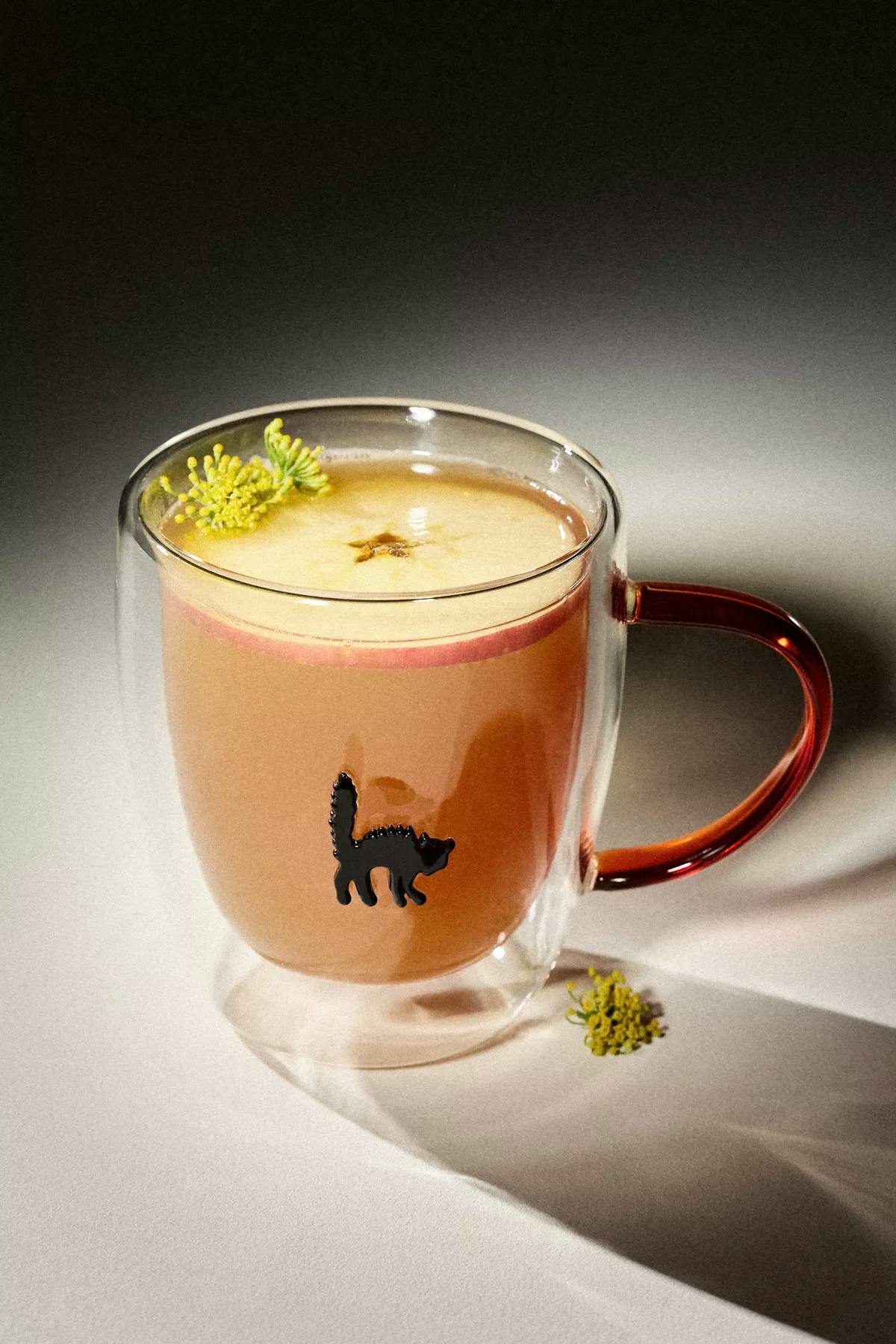 Anthropologie Halloween Glass Mug