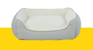 grey dog bed