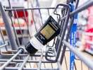 Tresemme hair gel tilted in Walmart shopping cart