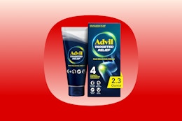 Advil Pain Relieving Cream on red KCL tamplate