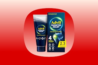Advil Pain Relieving Cream on red KCL tamplate