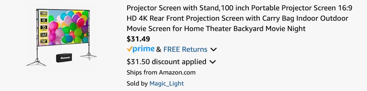 Amazon Projector Screen 2025 2