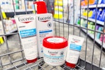 shopping cart with eucerin lotions