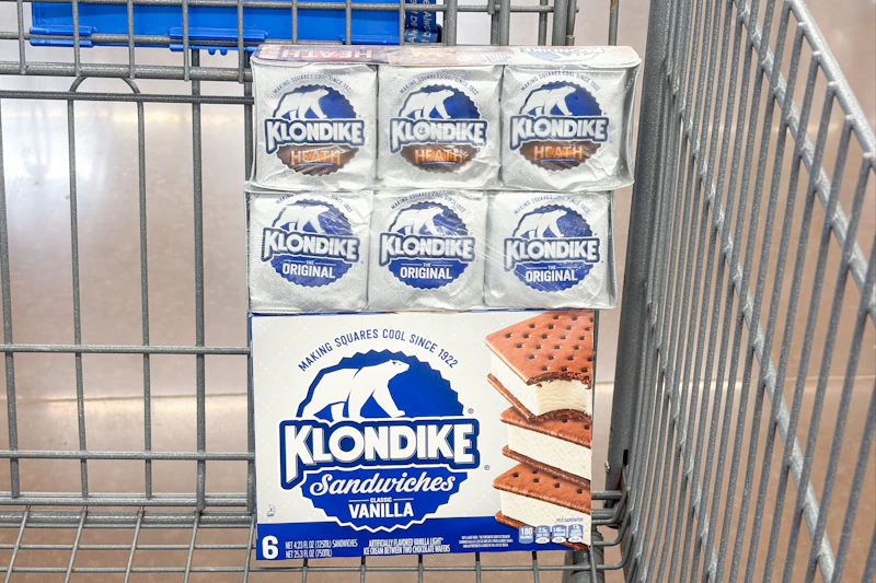 klondike ice cream in shopping cart