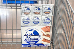 klondike ice cream in shopping cart