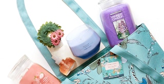 vera bradley tote with yankee candles