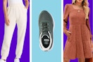 women's white joggers, kids' sneakers, and women's fall dress