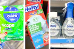 collage with oral-b, hefty, and dawn products