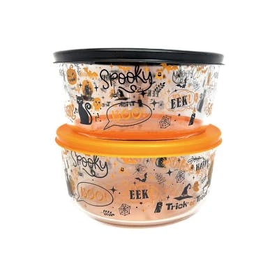 Halloween Glass Food Storage Set