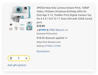 AMZSA Now Kids Camera Instant Print