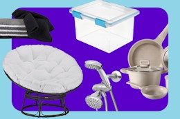 Walmart's Weekend Home Sale: $5 Washcloth Packs and $128 Papasan Chair card image