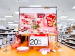 threshold valentines day kitchen items on display with sale sign at target