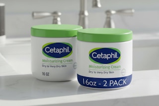 Two 16-oz tubs on Cetaphil Moisturizing Cream for face and body